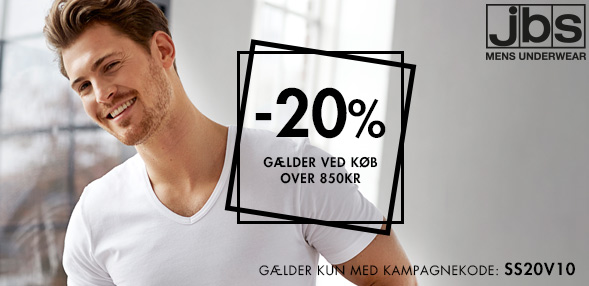 JBS -20% | Gælder ved køb over 850 kr (Kampagnekode: SS20V10)