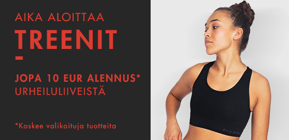 Aika aloitta treenit - Jopa 10 EUR alennus urheiluliiveistä
