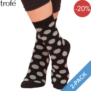 2 Pack Trofe Bamboo Dot Socks