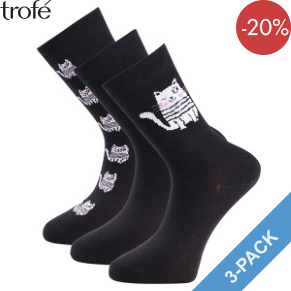 3 Pack Trofe Cotton Printed Socks