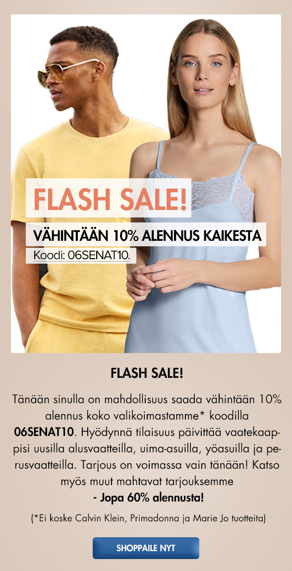FLASH SALE! Vähintään 10% alennus KAIKESTA - Vain tänään!