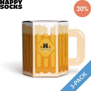 3 Pakkaus Happy Socks Wurst And Beer Gift Set  