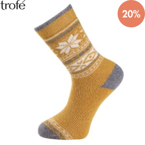 Trofe Knitted Patterned Wool Sock