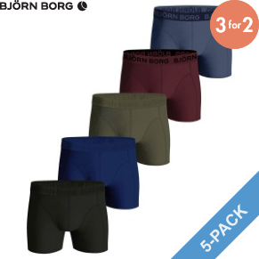 5 Pakning Björn Borg Cotton Stretch Boxer 1719