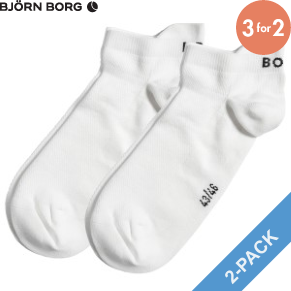 2 Pakning Björn Borg Performance Solid Step Socks