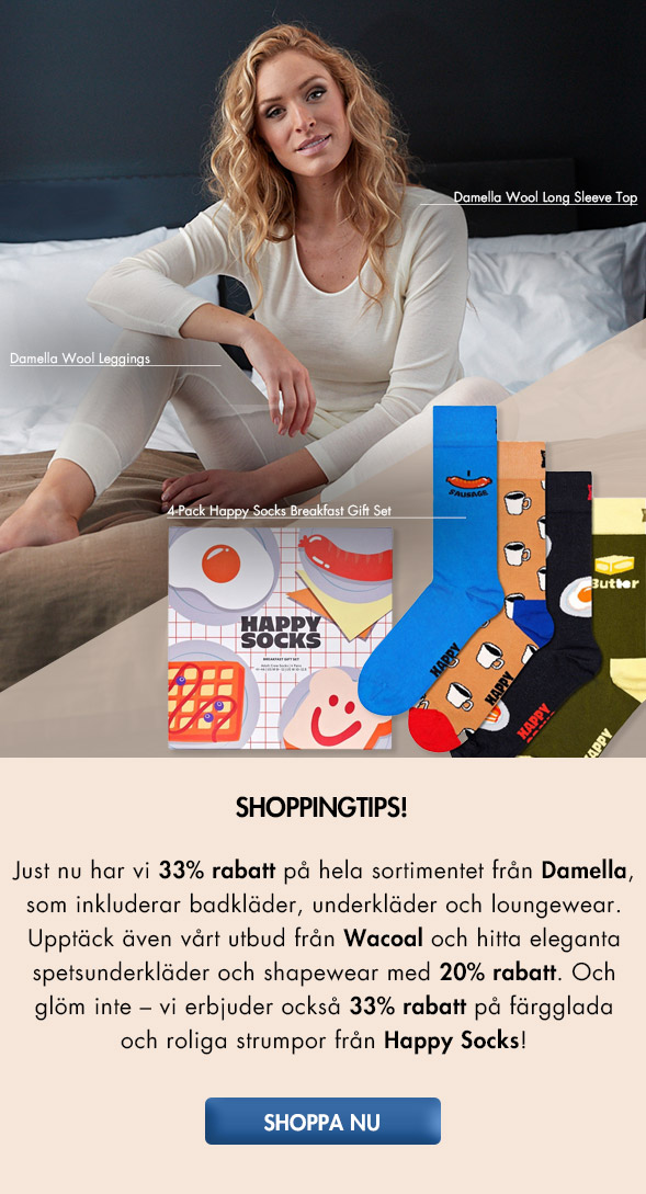 Shoppingtips! 🛍️ Damella 33% | Happy socks 33%