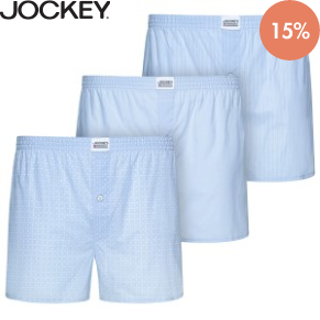 3 Pack Jockey Woven Soft Poplin Boxer Shorts