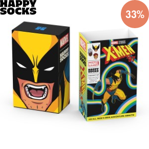 3 Pakkaus Happy Socks Marvel X-Men Gift Set 