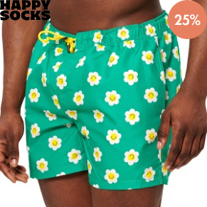 Happy Socks Smiley Daisy Swim Shorts
