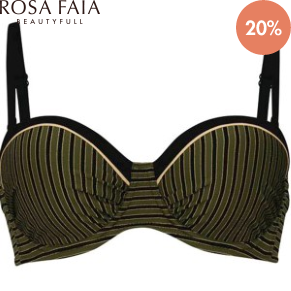 Rosa Faia Holiday Stripes Underwire Bikini Top