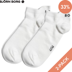 2 Pack Björn Borg Performance Solid Step Socks