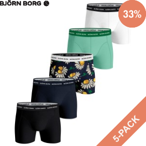 5 Pack Björn Borg Essential Shorts 2115