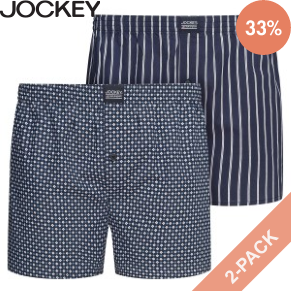 2 Pack Jockey Woven Boxer Shorts