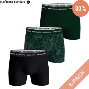 6 Pakkaus Björn Borg Essential Shorts