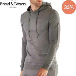 Bread and Boxers Organic Cotton Men Hooded Shirt