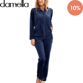 Damella Velour Plain Suit