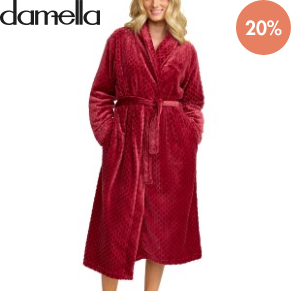 Damella Jaquard Fleece Dressing Gown