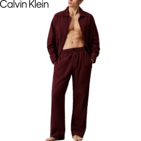 Calvin Klein Flannel Sleep Button Pant Set Male