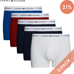 5 Pack Tommy Hilfiger Signature Cotton Essential Trunk