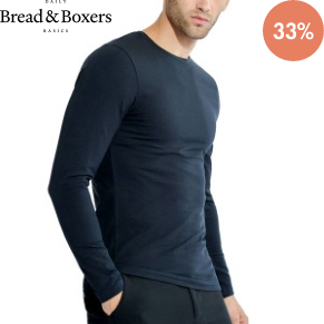 Bread and Boxers Long Sleeve Crew Neck
