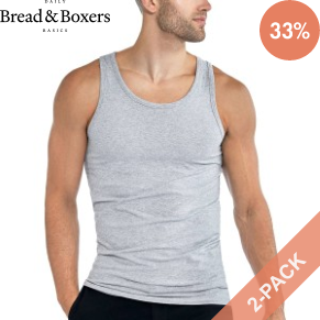 2 Pak Bread and Boxers Men Tanks