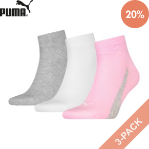 3 Pack Puma Lifestyle Quarter Socks