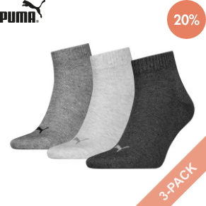 3 Pack Puma Quarter Socks