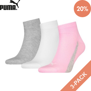 3 Stuks Verpakking Puma Lifestyle Quarter Socks