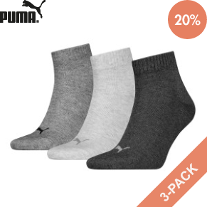 3 Stuks Verpakking Puma Quarter Socks
