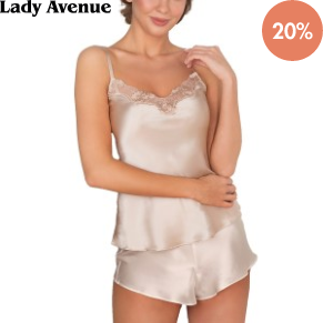 Lady Avenue Pure Silk Camisole With Lace