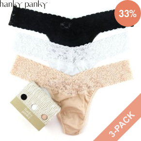 3 Stuks Verpakking Hanky Panky Cotton Low Rise Thong