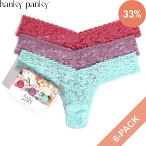 6 Stuks Verpakking Hanky Panky Low Rise Lace Thong  D2