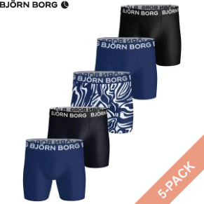 5 Stuks Verpakking Björn Borg Sports Microfiber Boxer Trunks