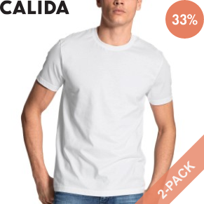 2 Stuks Verpakking Calida Natural Benefit Crew Neck