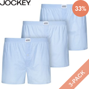 3 Stuks Verpakking Jockey Woven Soft Poplin Boxer Shorts