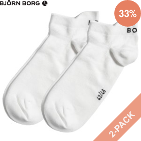 2 Stuks Verpakking Björn Borg Performance Solid Step Socks
