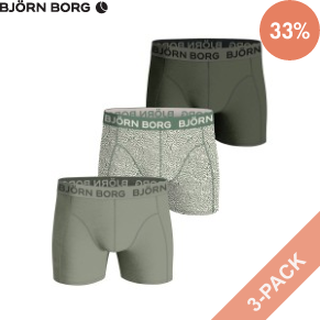 3 Stuks Verpakking Björn Borg Cotton Stretch Boxer 1721