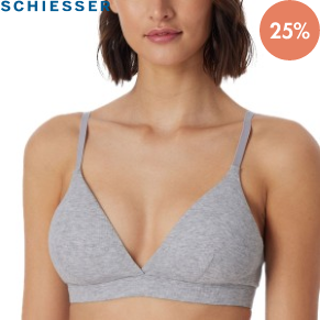 Schiesser Pure Rib Organic Cotton Soft Bra