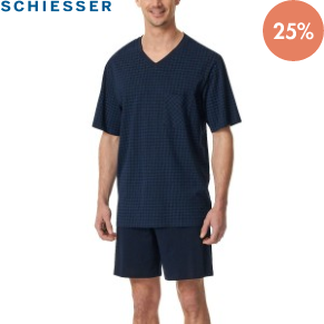 Schiesser Comfort Essentials V-Neck Short Pyjamas