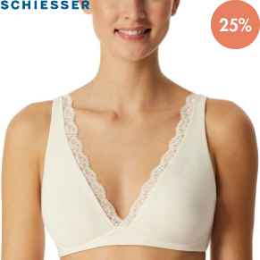 Schiesser Unique Cotton Soft Bra With Lace