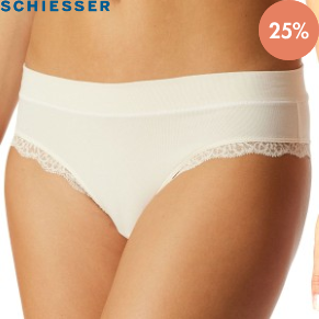 Schiesser Unique Cotton Lace Brazilian Brief