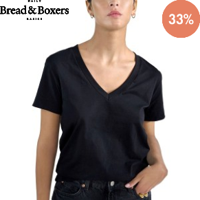 Bread and Boxers V-Neck Regular Tee
