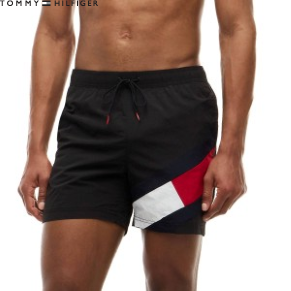Tommy Hilfiger Solid Flag Swim Shorts