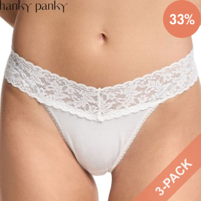 3 Stuks Verpakking Hanky Panky Supima Cotton Original Rise Thong