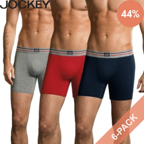 6 Pakkaus Jockey Cotton Stretch Boxer Trunk