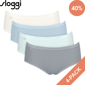 4 Pakkaus Sloggi Basic Plus Midi Color