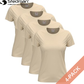 4 Stuks Verpakking Stedman Classic Women T-shirt