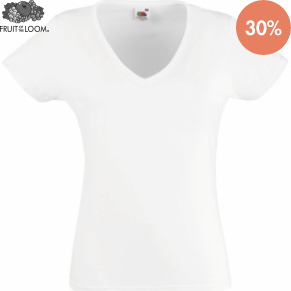 Fruit of the Loom Lady Fit Valueweight V-neck T