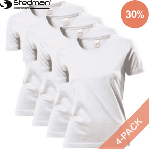 4 Stuks Verpakking Stedman Classic Women T-shirt