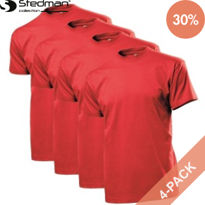 4 Stuks Verpakking Stedman Comfort Men T-shirt